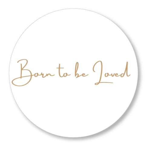 Muurcirkel Born to be loved Camel