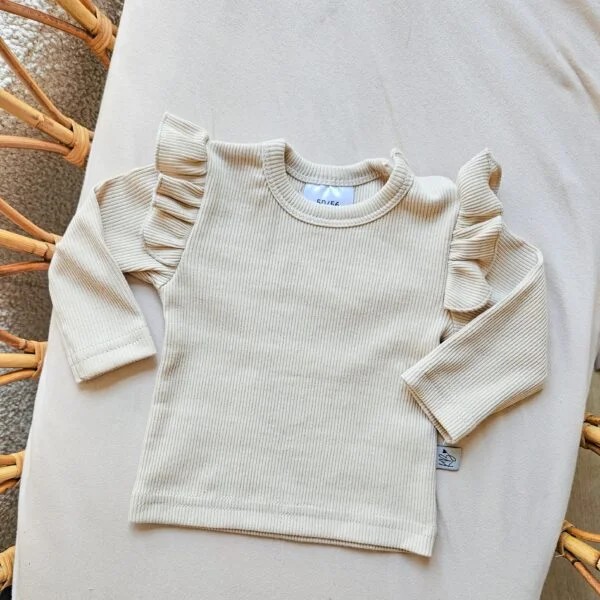 Longsleeve Ruffles Sand
